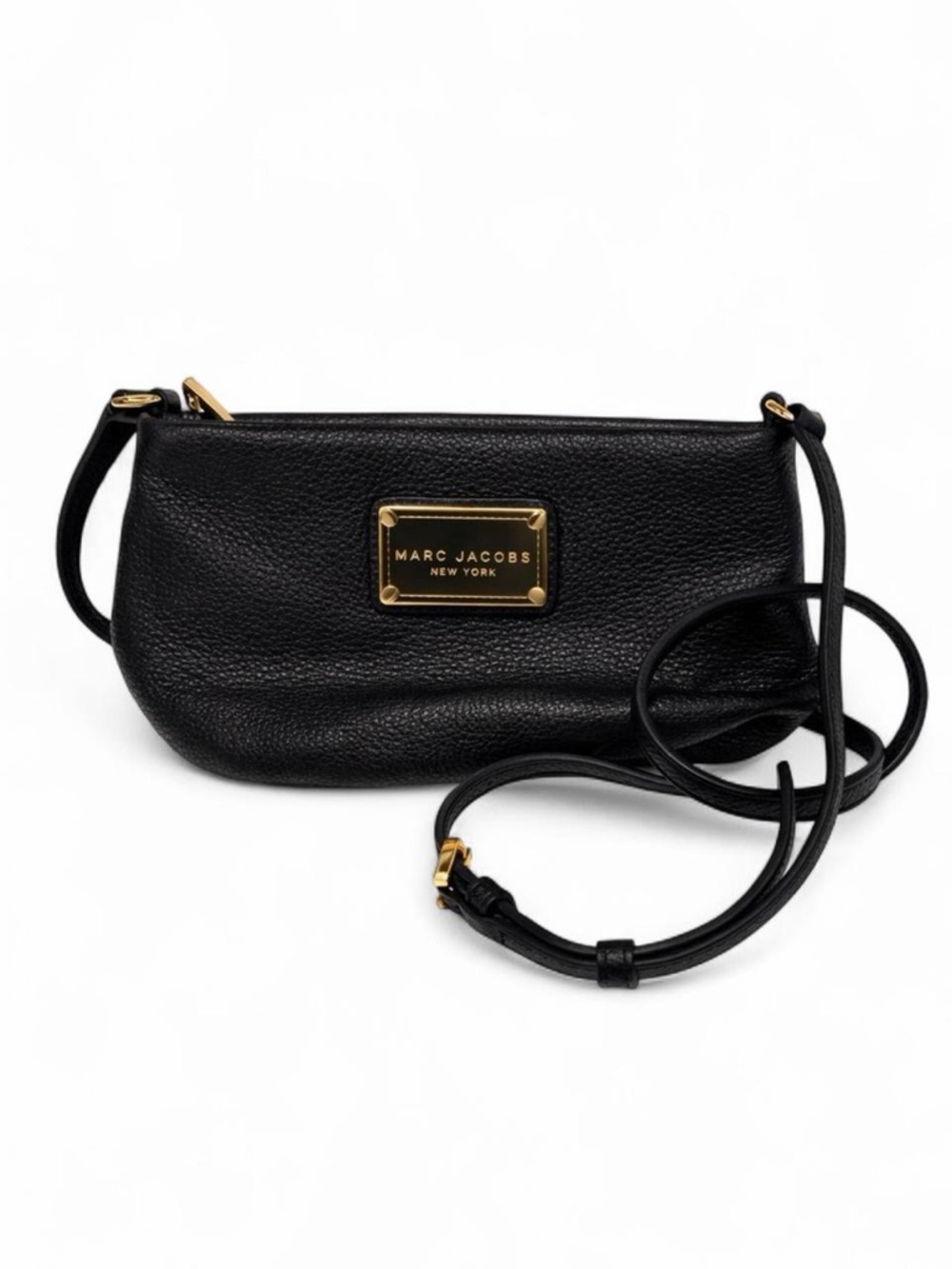 Marc Jacobs Black Pebbled Leather Mini Crossbody